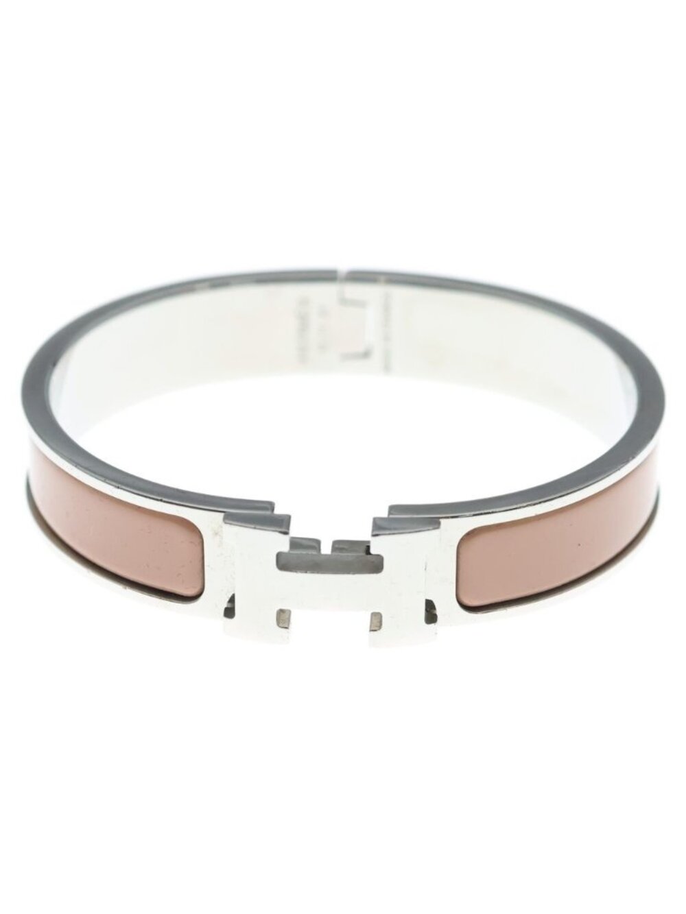Hermes Clic Clac Bangle Blurscuffs Cut Silver Bracelet